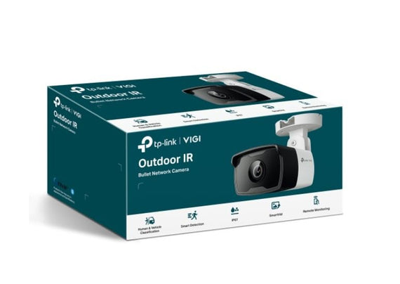 TP-Link VIGI 4MP C340I(4mm) Outdoor IR Bullet Network Camera, 4mm Lens, Smart Detection, 3YW - Leader Electronics