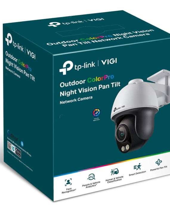 TP-Link VIGI 4MP C540S(4mm) Outdoor ColourPro Night Vision Pan Tilt Network Camera, 4mm Lens, Smart Detection,3YW - Leader Electronics
