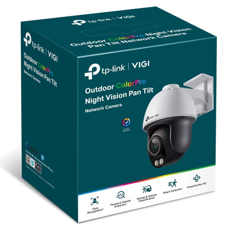 TP-Link VIGI 4MP C540S(4mm) Outdoor ColourPro Night Vision Pan Tilt Network Camera, 4mm Lens, Smart Detection,3YW - Leader Electronics