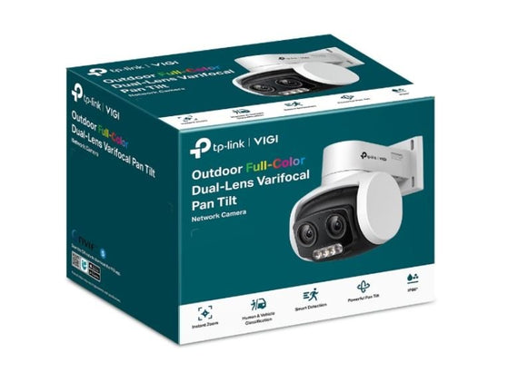 TP-Link VIGI 4MP C540V Outdoor Full-Color Dual-Lens Varifocal Pan Tilt Network Camera,Two-Way Audio, Smart Detection 3YW - Leader Electronics