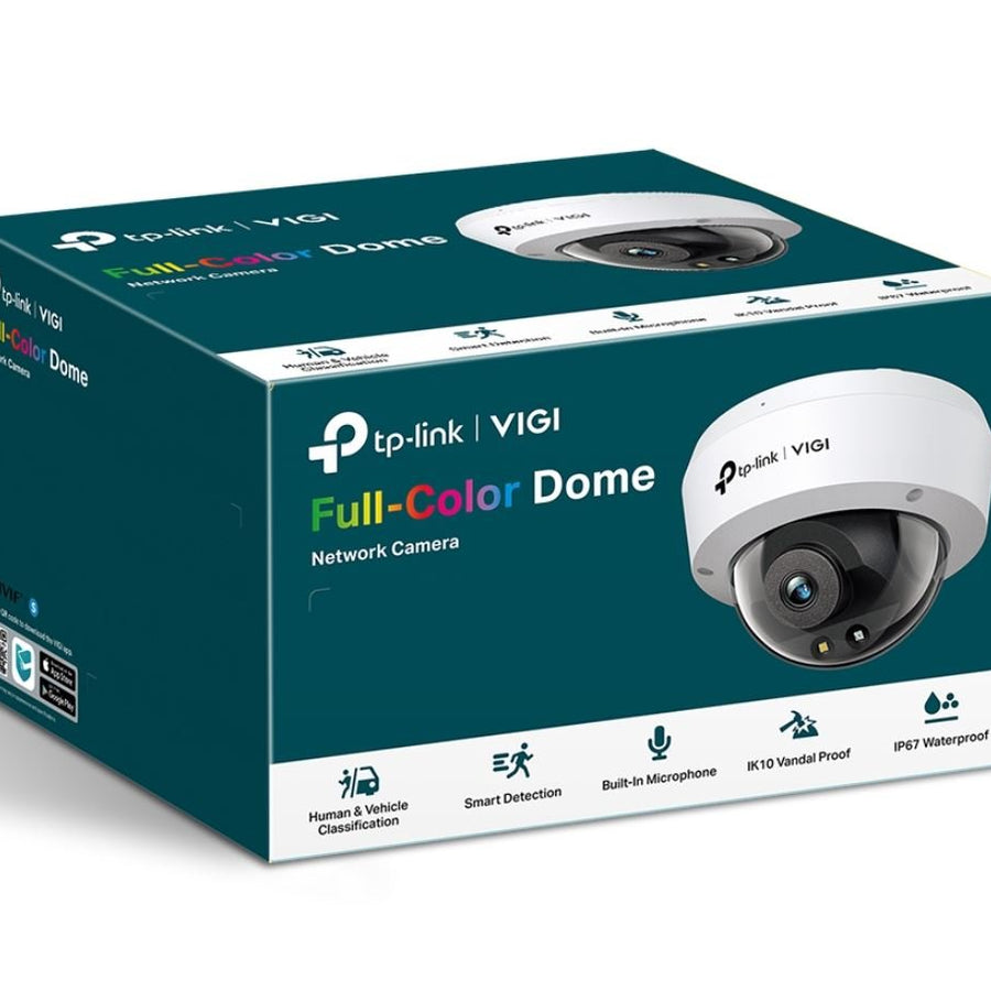 TP-Link VIGI 5MP C250(2.8mm) Full-Color Dome Network Camera 2.8mm Lens, Smart Detection, 2YW - Leader Electronics