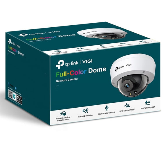 TP-Link VIGI 5MP C250(2.8mm) Full-Color Dome Network Camera 2.8mm Lens, Smart Detection, 2YW - Leader Electronics