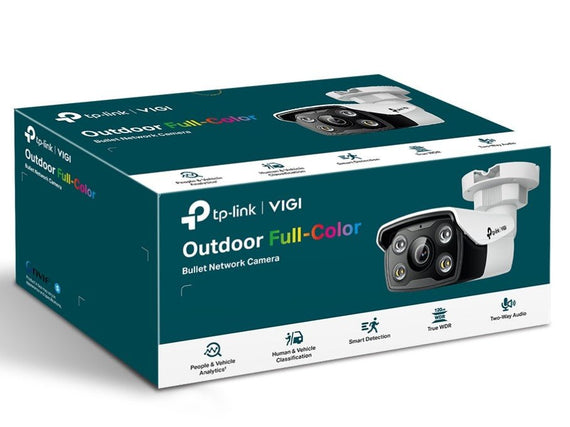 TP-Link VIGI 5MP C350(2.8mm) Full-Colour Bullet Network Camera 2.8mm Lens, Two-Way Audio, Smart Detection, - Leader Electronics
