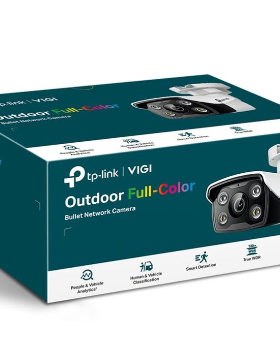 TP-Link VIGI 5MP C350(4mm) Full-Colour Bullet Network Camera, 4mm Lens, Two-Way Audio, Smart Detection, 3YW - Leader Electronics