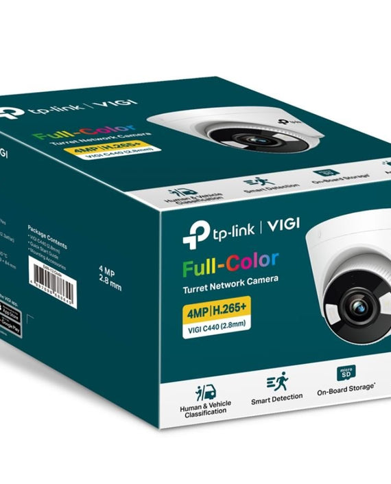 TP-Link VIGI 5MP C450(2.8mm) Full-Colour Turret Network Camera 2.8mm Lens, Smart Detection, 2YW - Leader Electronics