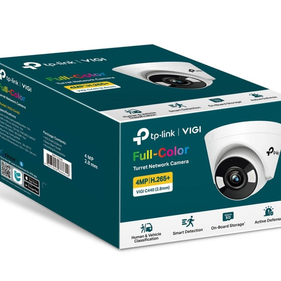 TP-Link VIGI 5MP C450(2.8mm) Full-Colour Turret Network Camera 2.8mm Lens, Smart Detection, 2YW - Leader Electronics