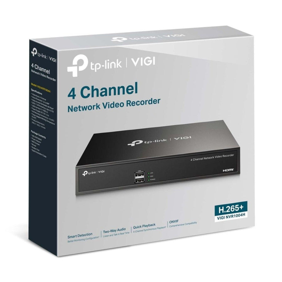 TP-Link VIGI NVR1004H VIGI 4 Channel Network Video Recorder (HDD Not Included) - Leader Electronics