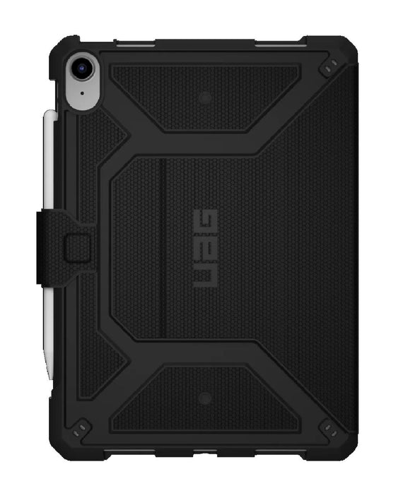 UAG Metropolis Apple iPad (11.0') 11th Gen (A16) / iPad 10th Gen (10.9') Folio Rugged Case (Black) - DROP+ Military Standard, 1 Year Warranty - Leader Electronics
