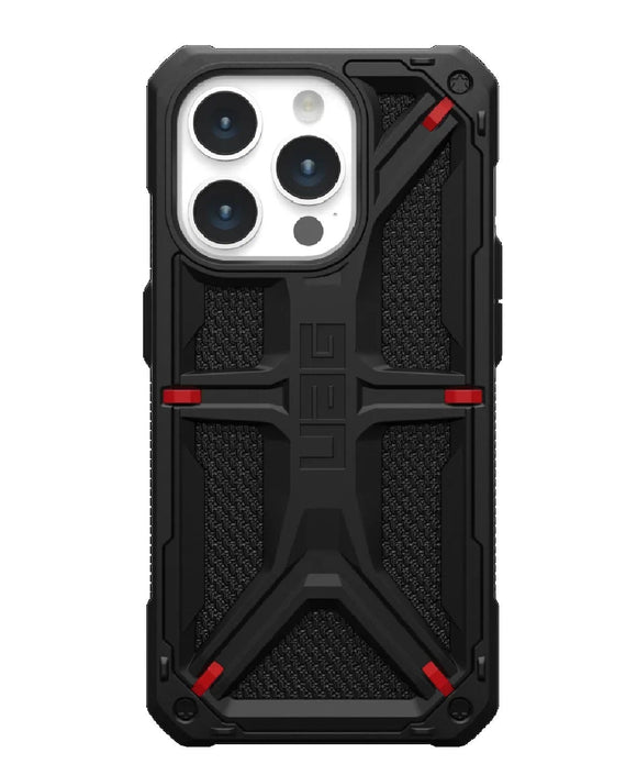 UAG Monarch Kevlar Apple iPhone 15 Pro (6.1') Rugged Case - Kevlar Black(114278113940),20ft. Drop Protection(6M),5 Layers Protection,10 Years Warranty - Leader Electronics