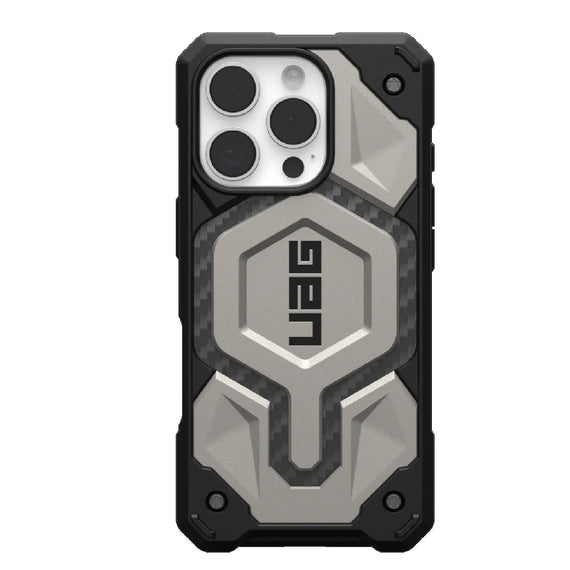 UAG Monarch Pro MagSafe Apple iPhone 16 Pro (6.3') Rugged Case - Titanium(114456113636),25ft. Drop Protection(7.6M),Impact Resistant,10 Years Warranty - Leader Electronics