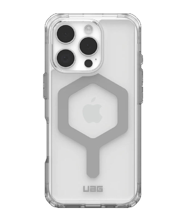UAG Plyo MagSafe Apple iPhone 16 Pro (6.3') Rugged Case - Ice/Silver (114480114333), 16ft. Drop Protection (4.8M), Armored Shell, 10 Years Warranty - Leader Electronics