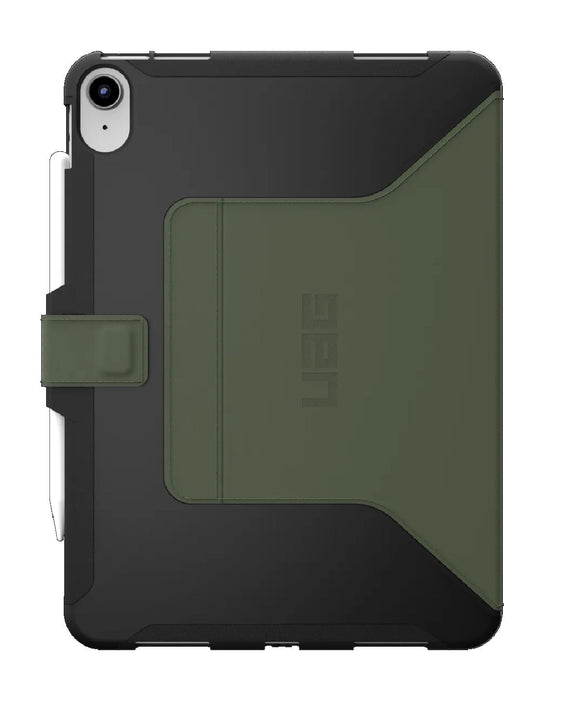 UAG Scout Apple iPad (11.0') 11th Gen (A16) / iPad 10th Gen (10.9') Folio Rugged Case (Black/Olive) - DROP+ Military Standard, 1 Year Warranty - Leader Electronics