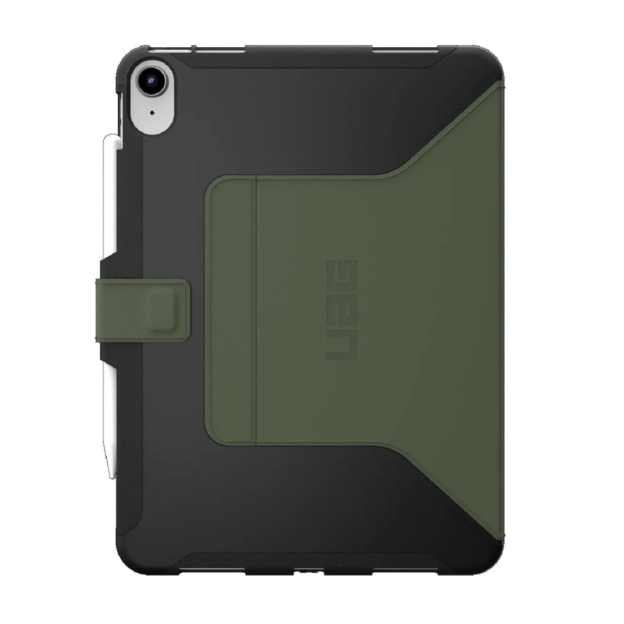 UAG Scout Apple iPad (11.0') 11th Gen (A16) / iPad 10th Gen (10.9') Folio Rugged Case (Black/Olive) - DROP+ Military Standard, 1 Year Warranty - Leader Electronics