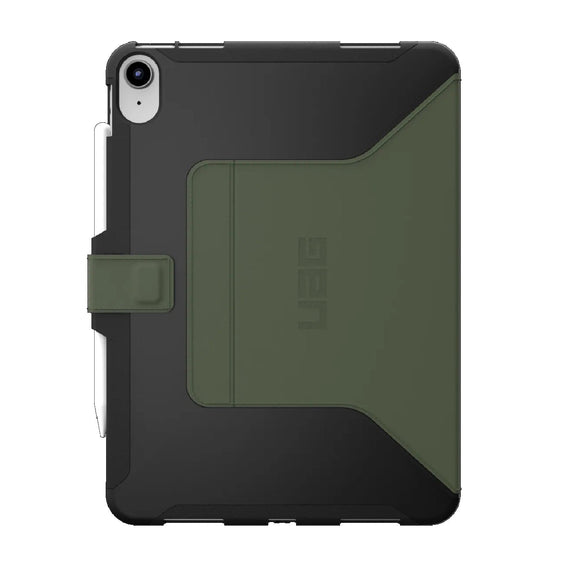 UAG Scout Apple iPad (11.0') 11th Gen (A16) / iPad 10th Gen (10.9') Folio Rugged Case (Black/Olive) - DROP+ Military Standard, 1 Year Warranty - Leader Electronics