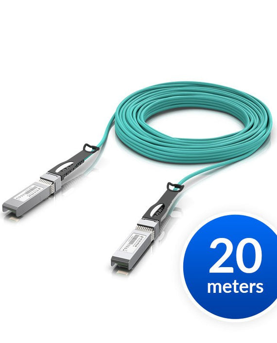 Ubiquiti 10 Gbps Long-Range DAC, 20m Length, Long-range SFP+ Direct Attach Cable w 10 Gbps Maximum Throughput Rate - Leader Electronics