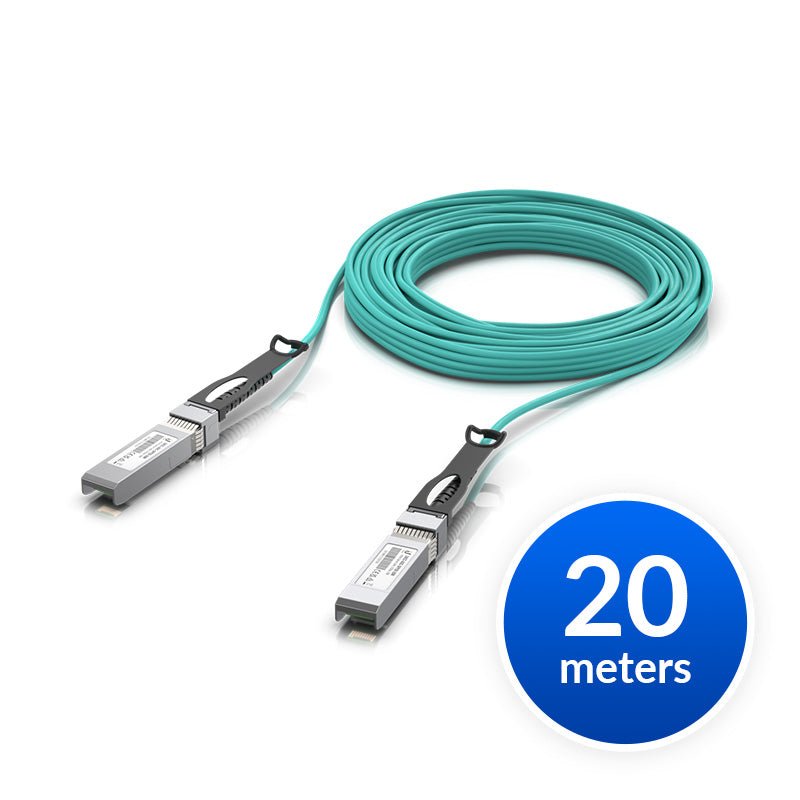 Ubiquiti 10 Gbps Long-Range DAC, 20m Length, Long-range SFP+ Direct Attach Cable w 10 Gbps Maximum Throughput Rate - Leader Electronics