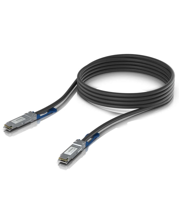 Ubiquiti 100G Direct Attach Cable, Cable length 3m, Single Pack, QSFP28 Direct Attach Cable With A 100 Gbps Max Data Rate - Leader Electronics