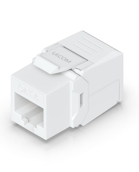 Ubiquiti Cat6 Keystone Jack, 12-Pack, White, Toolless Keystone For Terminating A Cat6 Ethernet Jack Without The Use Of A Punch-Down Or Crimping Tool - Leader Electronics