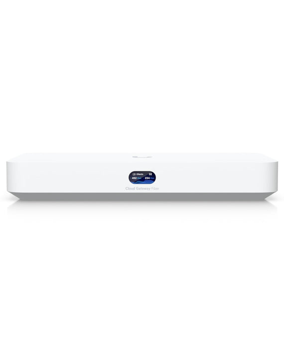 Ubiquiti Cloud Gateway Fiber,UCG-Fiber, Desktop 10G Cloud Gateway,Integrated PoE Switch,Selectable NVR Storage,Full UniFi Application Support - Leader Electronics