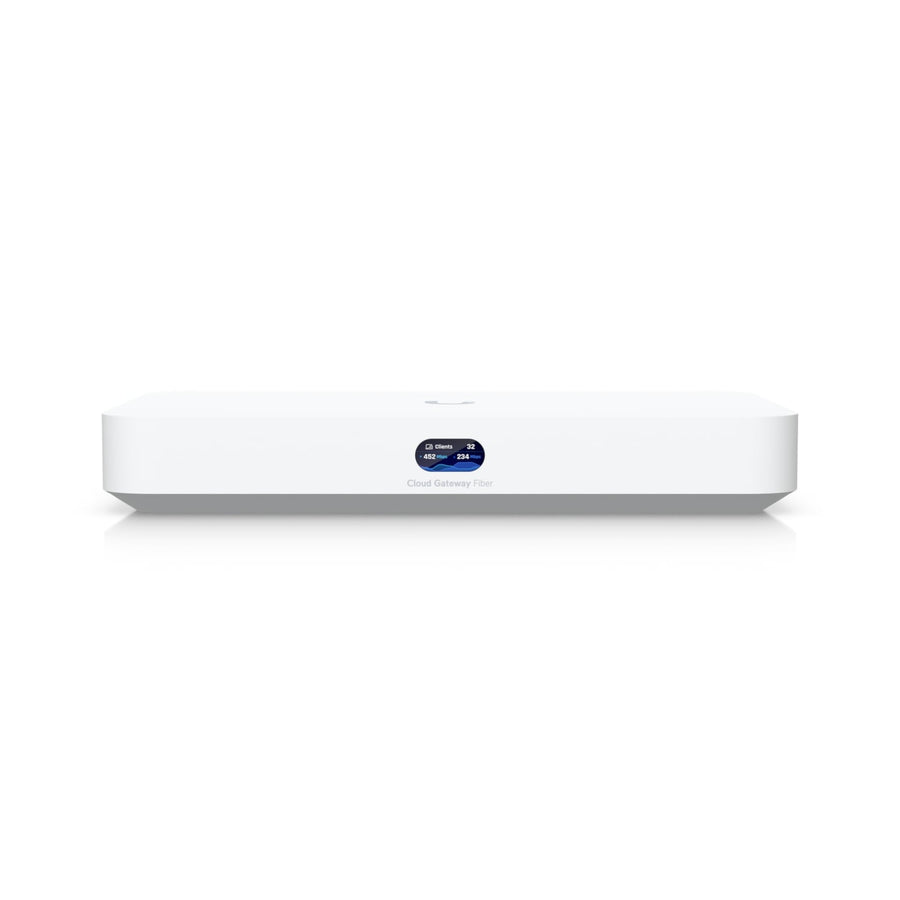 Ubiquiti Cloud Gateway Fiber,UCG-Fiber, Desktop 10G Cloud Gateway,Integrated PoE Switch,Selectable NVR Storage,Full UniFi Application Support - Leader Electronics