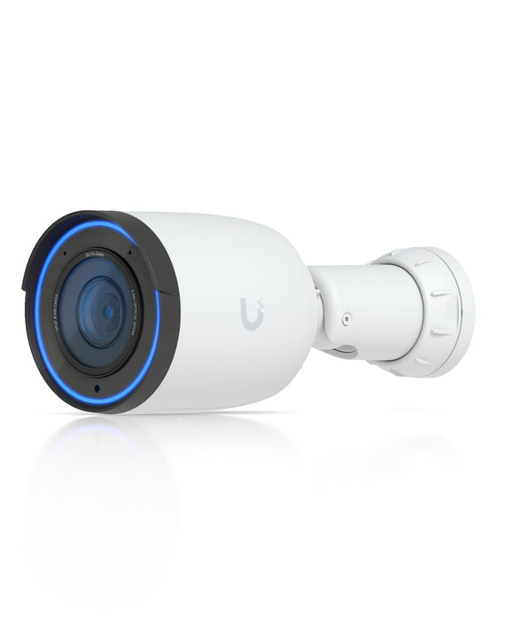 Ubiquiti G6 Pro Bullet, White All-Weather 4K PoE+ Camera, Multi-TOPS AI Engine, 2.36x Optical Zoom, Large 1/1.2'CMOS Sensor,Long-Range IR Night Vision - Leader Electronics