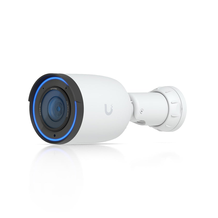 Ubiquiti G6 Pro Bullet, White All-Weather 4K PoE+ Camera, Multi-TOPS AI Engine, 2.36x Optical Zoom, Large 1/1.2'CMOS Sensor,Long-Range IR Night Vision - Leader Electronics