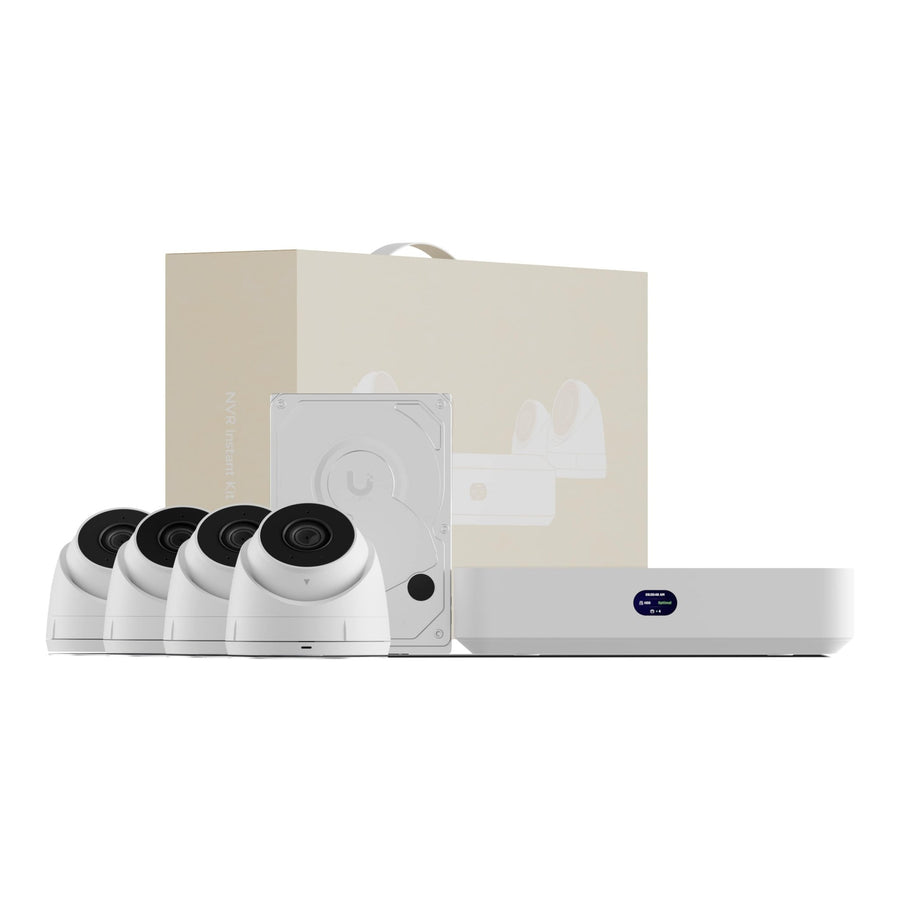 Ubiquiti Network Video Recorder Instant Kit, Compact UniFi Protect NVR Kit, (1)UniFi Protect NVR Instant, (4)G5 Turret Ultra Cam(1)1TB HDD, Fast Setup - Leader Electronics