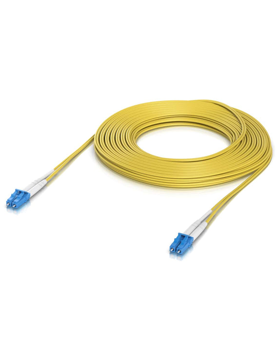Ubiquiti OS2 Duplex LC UPC Fiber Patch Cable, Length 15M, Lightweight Fiber Patch Cable For Up To 100G Connections, - Leader Electronics