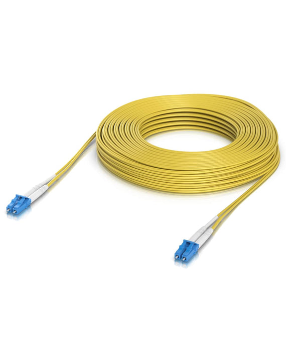 Ubiquiti OS2 Duplex LC UPC Fiber Patch Cable, Length 30M, Lightweight Fiber Patch Cable For Up To 100G Connections, - Leader Electronics