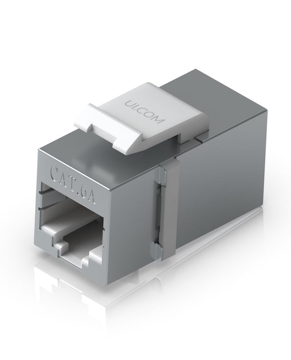Ubiquiti Pass-through Cat6A Keystone Coupler, 12-Pack, For Connecting Pre-terminated Ethernet Cables Seamlessly - Leader Electronics