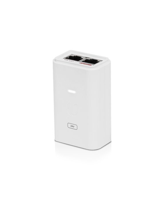 Ubiquiti POE Injector, 24VDC, 24W, Gigabit Ethernet, ESD protection & LED, Surge and Clamping Protection,Maximum Surge Discharge - Leader Electronics