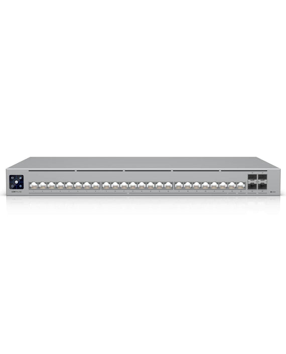 Ubiquiti Pro HD 24, Professional-grade, Layer 3 Etherlighting Switch,(2) 10 GbE, (22) 2.5 GbE, (4) 10G SFP+ Ports, - Leader Electronics