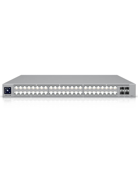 Ubiquiti Pro XG 48 PoE, Professional-grade, 48-port Layer 3 Etherlighting, PoE+++ Switch, (32) 10 GbE, (16) 2.5 GbE PoE, (4) 25G SFP28 Ports - Leader Electronics