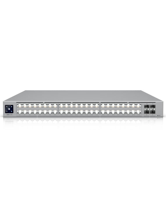 Ubiquiti Pro XG 48, Professional-grade, 48-port Layer 3 Etherlighting Switch, (32) 10 GbE, (16) 2.5 GbE, (4) 25G SFP28 Ports, DC Power Backup Ready - Leader Electronics