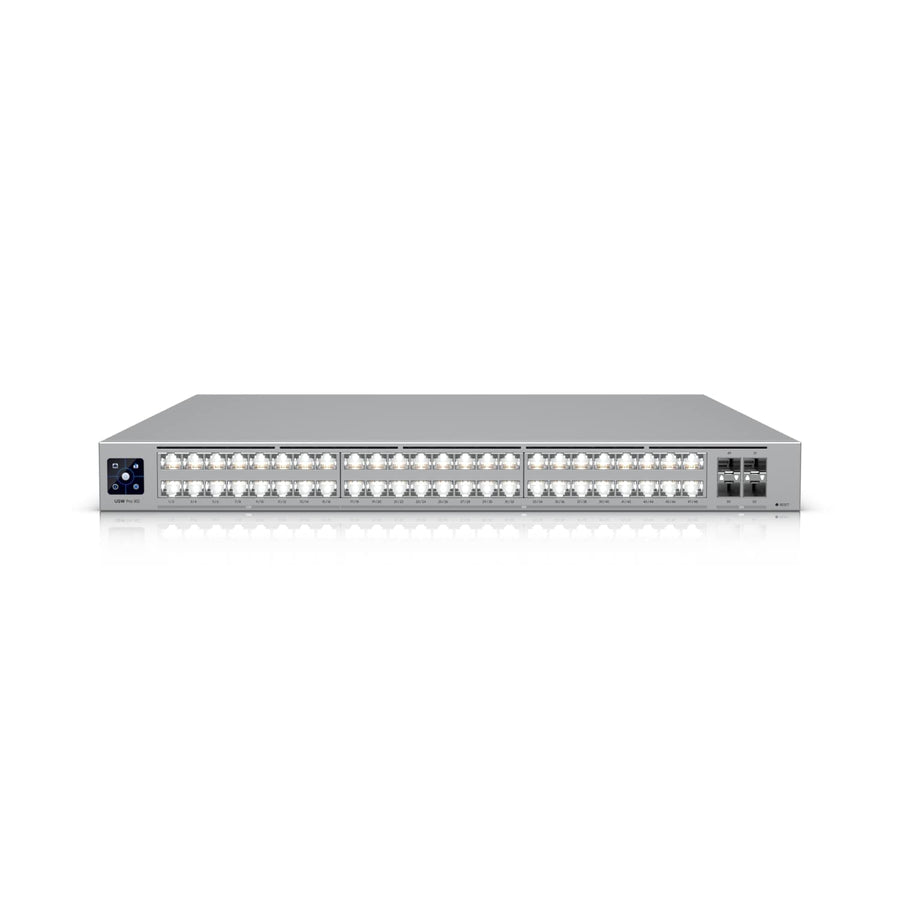 Ubiquiti Pro XG 48, Professional-grade, 48-port Layer 3 Etherlighting Switch, (32) 10 GbE, (16) 2.5 GbE, (4) 25G SFP28 Ports, DC Power Backup Ready - Leader Electronics