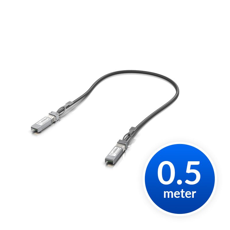 Ubiquiti SFP28 Direct Attach Cable, 25Gbps DAC Cable, 25Gbps Throughput Rate, 0.5m Length - Leader Electronics