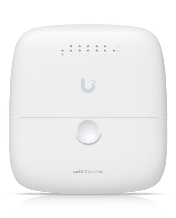 Ubiquiti sunMAX SolarPoint, SM-SP-40, Remotely Managed MPPT 24V 7A Solar Site Charging Appliance, Integrated Four-port, 24V PoE 10/100 Mbps - Leader Electronics
