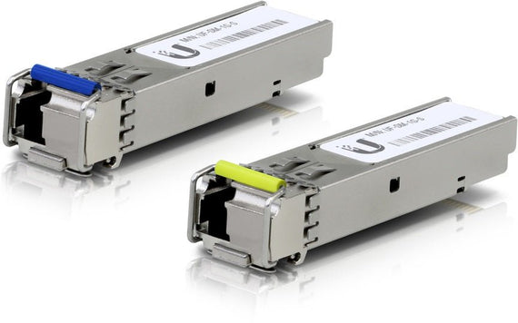 Ubiquiti UFiber1 Gbps Bidirectional Single-Mode SFP Module, 2-Pack, Up 3km Distance, Simplex LC Connector, No Fiber Cable - Leader Electronics