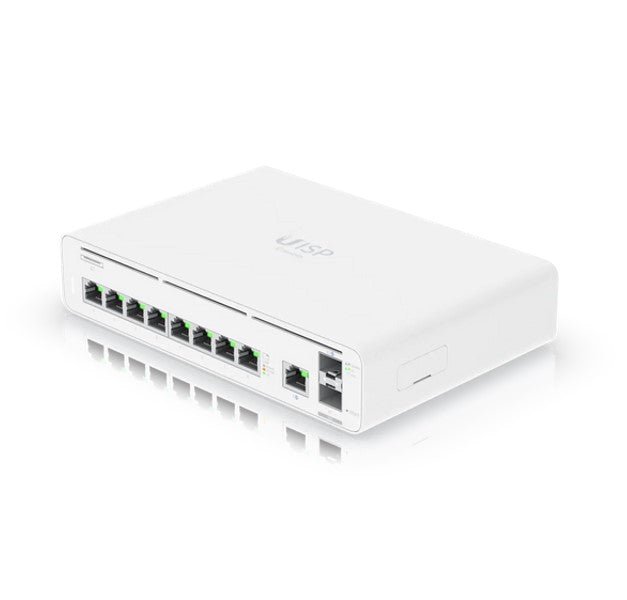 Ubiquiti UISP Host Console,Integrated Switch & Multi-gigabit Ethernet Gateway, (9) GbE RJ45 ports, (2) 10G SFP+ ports, Up 8,500 Mbps, - Leader Electronics