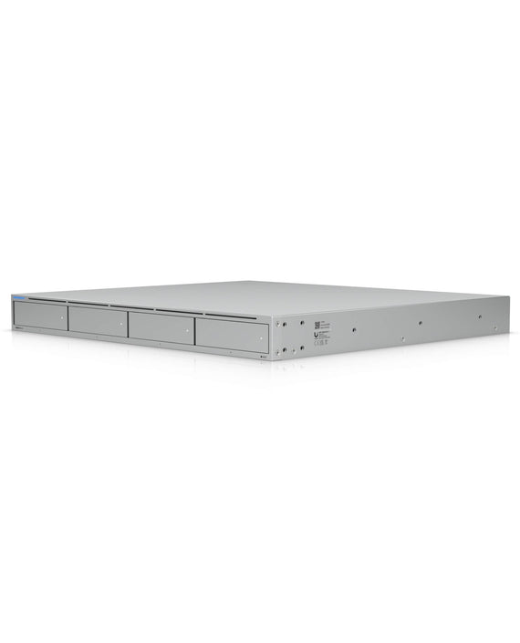 Ubiquiti UNAS Pro 4, 1U Rack-Mount NAS(4) 2.5/3.5'HDD Bays(2) M.2NVMe SSD, Fast Access, Low Latency, High-Availability 10Gbps,Large Storage - Leader Electronics