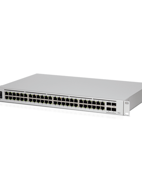 Ubiquiti UniFi 48-Port Managed Gigabit Layer2 & Layer3 Switch - 48x Gigabit Ethernet Ports, 4x SFP+ Ports - Touch Display - GEN2, - Leader Electronics