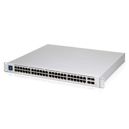 Ubiquiti UniFi 48-port Managed Gigabit Layer2 & Layer3 Switch, Auto-sensing 802.3at PoE+ & 802.3bt PoE, SFP+, Touch Display, 600W GEN2, - Leader Electronics