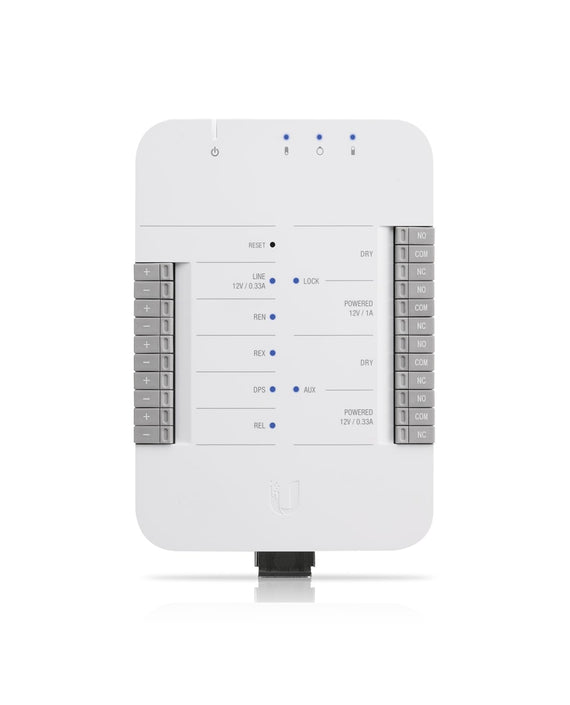 Ubiquiti UniFi Access Door Hub，Single Door Entry Mechanism，PoE Power, Support UA-LITE& UA-PRO,Four Inputs &12v Dry Relays for Most Door Lock - Leader Electronics