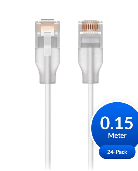 Ubiquiti UniFi Etherlighting Patch Cable, 24 Pack, Indoor, 0.15m, White/Translucent - Leader Electronics
