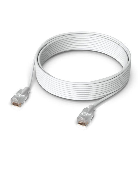 Ubiquiti UniFi Etherlighting Patch Cable, Length 12m, White, Nano-Thin Patch Cable With 10 GbE Support, Designed To Showcase EtherlightingEffects. - Leader Electronics