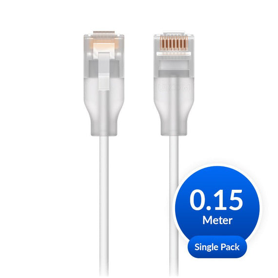 Ubiquiti UniFi Etherlighting Patch Cable, Single Unit, Indoor, Length 0.15m, White/Translucent - Leader Electronics