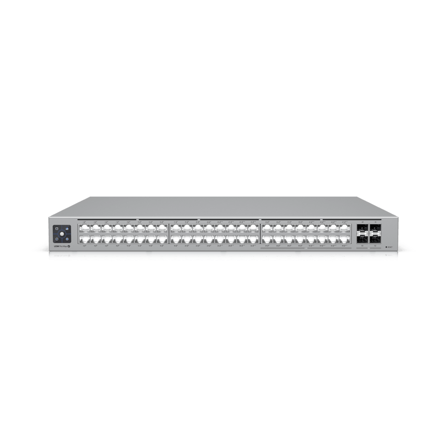 Ubiquiti UniFi Network, Switch, 48-Port, POE 720W, (16) 2.5 GbE ports, 8 PoE+, 8 PoE++, (4) 10G SFP+ Ports, Layer3, Rack Mount, - Leader Electronics