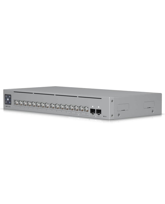 Ubiquiti UniFi Network,Pro Max 16 Switch,16-port, Layer 3 Etherlighting, 2.5 GbE, Power Supply 5V, 25W, Versatile Mounting Options. - Leader Electronics