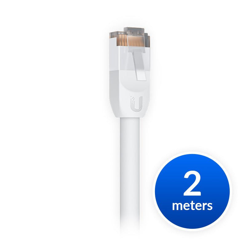 Ubiquiti UniFi Patch Cable Outdoor 2M White, Single Unit, All-weather, RJ45 Ethernet Cable, Category 5e - Leader Electronics