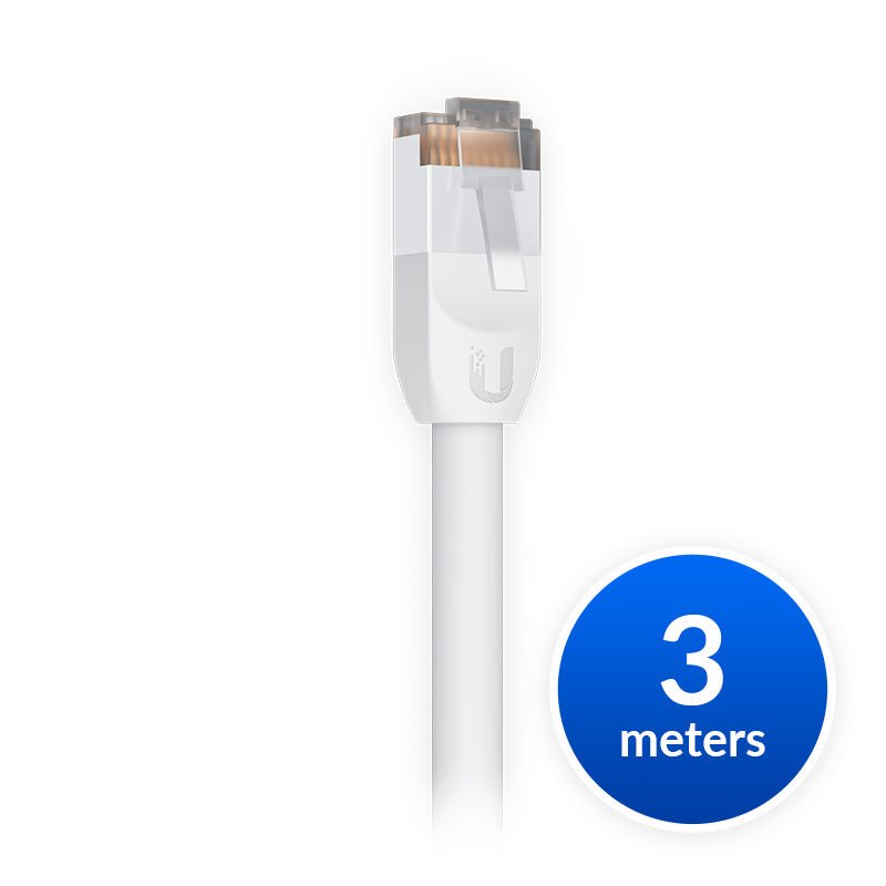 Ubiquiti UniFi Patch Cable Outdoor 3M White, Single Unit, All-weather, RJ45 Ethernet Cable, Category 5e - Leader Electronics